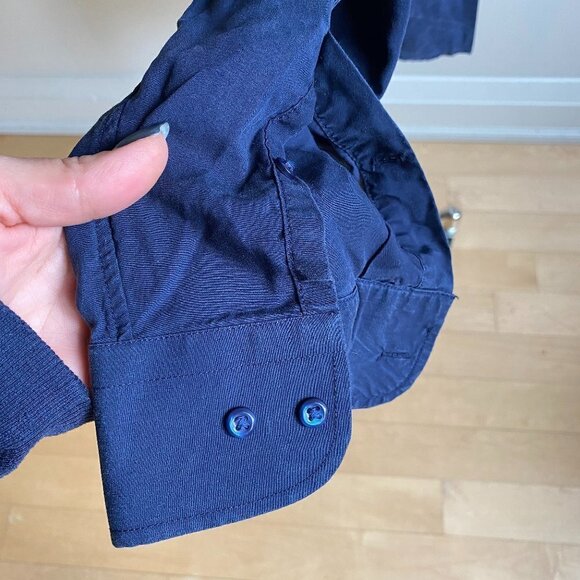 NORDSTROM Men's Shop Navy Blue Dress Shirt 15 1/2 - Picture 5 of 9